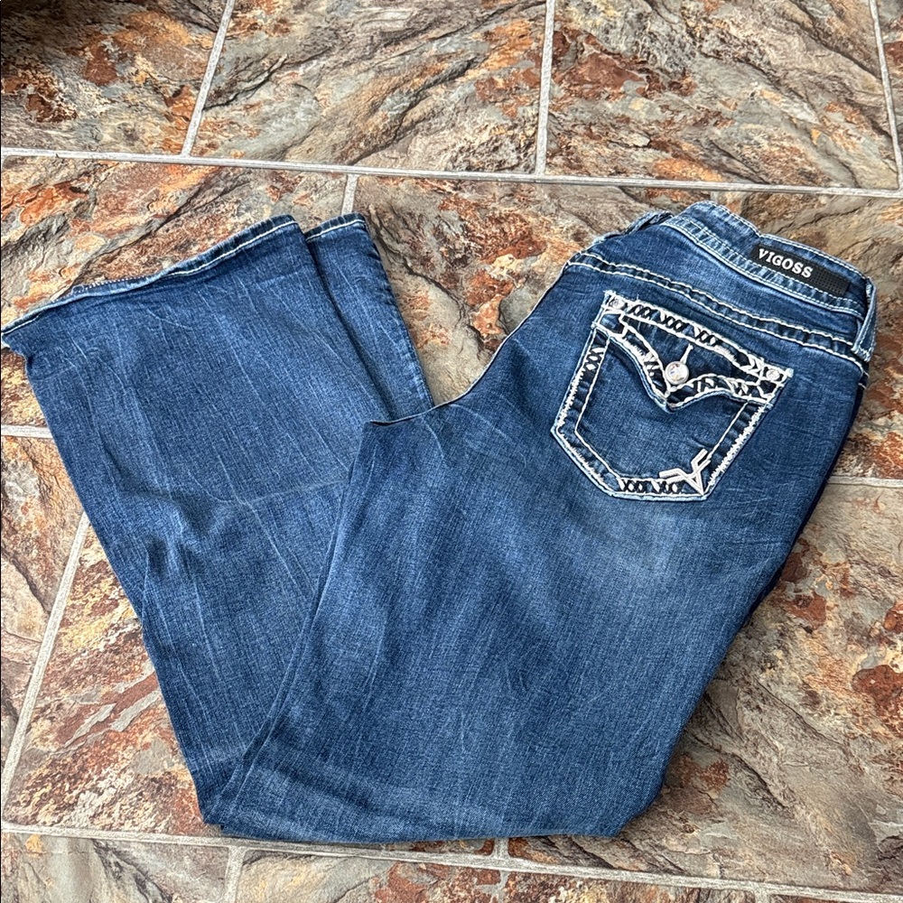 Vigoss Women's Dark Blue Boot Cut Jeans